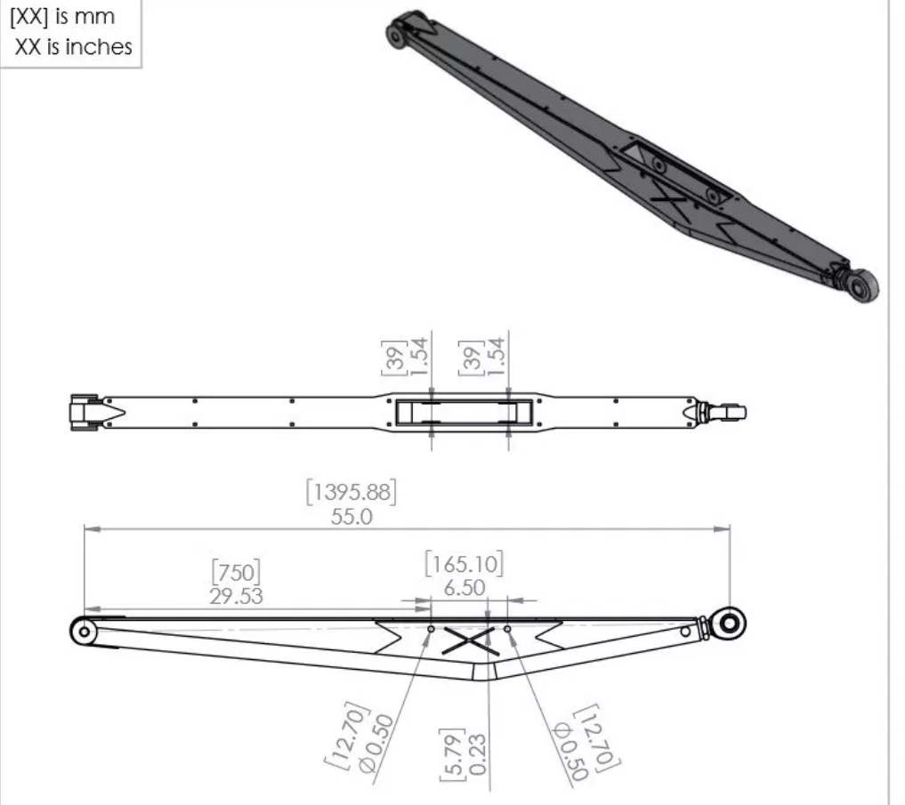 55" Tube Style Offroad Trailing Arm DIY Kit Oddball Motorsports