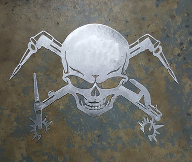 Welder Skull metal sign - Oddball Motorsports
